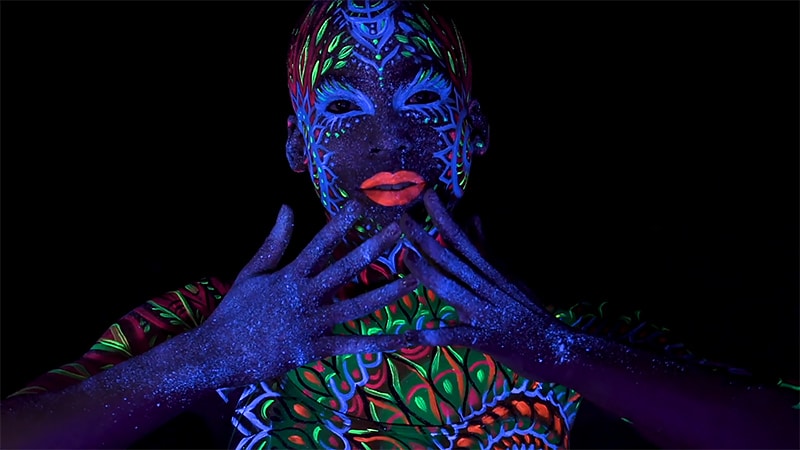 Phosphorescent Body Paint