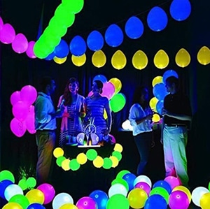 20 LED Light Up Balloons Mixed Colors