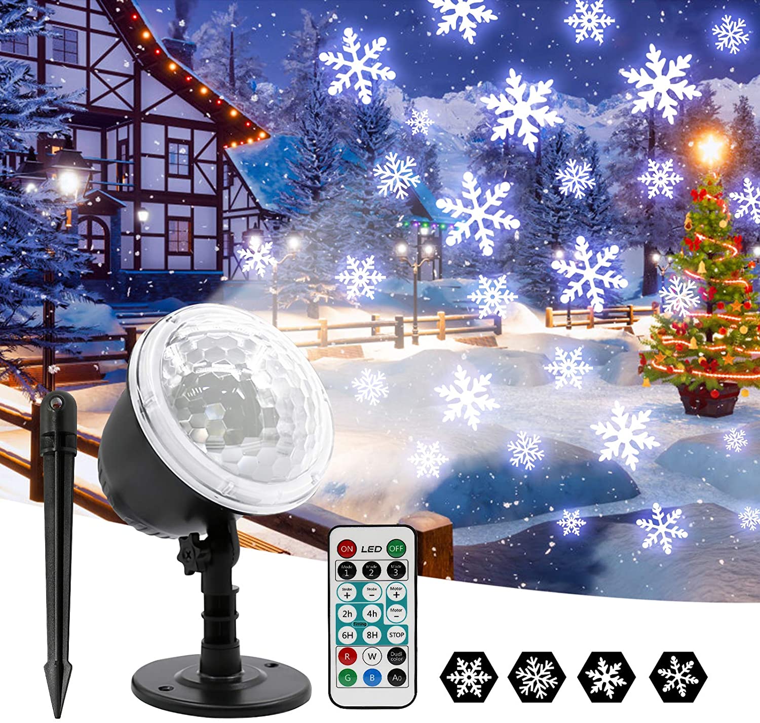 snowflake projector light